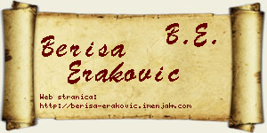 Beriša Eraković vizit kartica